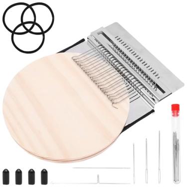 Imagem de Kit de tear de tricô de malha, kit de tricô com várias contagens de agulhas para iniciantes, mini kit de darning portátil, conjunto de ferramentas de tecelagem de patchwork de reparo personalizado