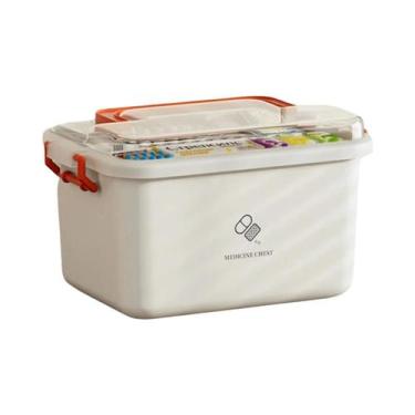 Imagem de Caixa Organizadora De Medicamentos Grande E Portátil Multifuncional Co