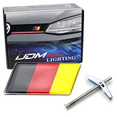 Imagem de Emblema da bandeira da iJDMTOY com argola de parafuso de montagem em grade/malhaiJDMTOY AA3641-GER