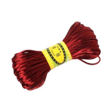 Imagem de Cordão De Seda Satin Rattail Macramê De 2mm 20m Nylon Kumihimo DIY Par