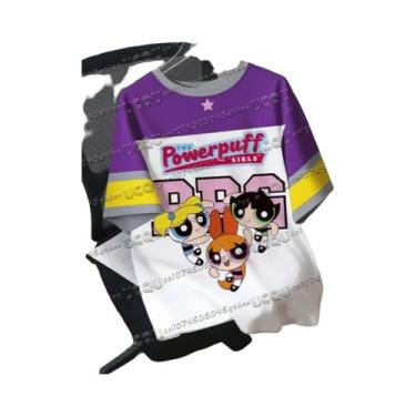 Imagem de Camiseta Masculina plus Size De Manga Curta Com Estampa 3D Powerpuff G