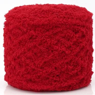 Imagem de Fio de crochê extra macio para bebês para tricô à mão, suéter, xale, cachecol, projetos DIY, lã coral misturada, lavável na máquina, vermelho