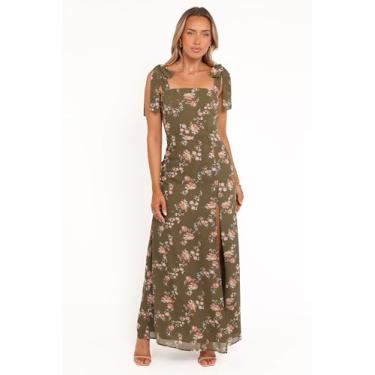Imagem de Petal & Pup Vestido feminino Renita-Maxi-verde-oliva floral, Floral oliva, 40