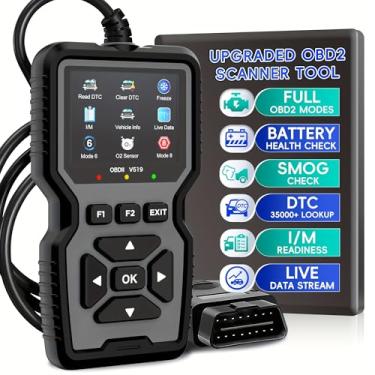 Imagem de Ferramenta de diagnóstico OBD2 Scanner, leitor de código de motor OBD2 com redefinição, modo 6, modo 8 e prontidão I/M, verificação automática da luz do motor, ferramenta de digitalização de