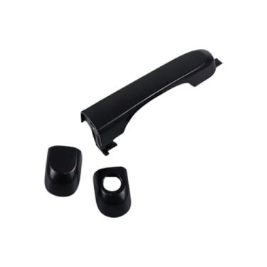 Imagem de HUYILUN0104 Maçaneta externa preta Soomth compatível com Jeep Renegade 2015-2022 frente traseira sem entrada sem chave