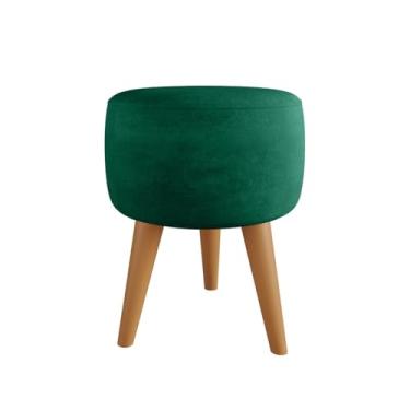 Imagem de Puff Redondo Pé Palito Banqueta(Verde Musgo)