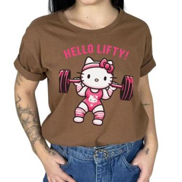 Imagem de Camiseta TShirt Feminino Hello Lifty Academia Treinos Básica Algodão, 