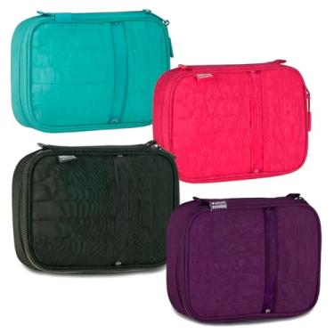 Imagem de Estojo Box, Poliéster, 22x15x5cm, 2 Divisórias, Capacidade 36 Lápis (Azul Claro)