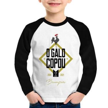 Imagem de Camiseta Raglan Infantil O Galo Copou! Manga Longa - Foca na Moda, Bra