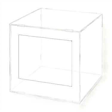 Imagem de Capa protetora contra respingos para moedor de vidro | Escudo protetor transparente com porta de drenagem e ranhura para cabo de alimentação | Gabinete de segurança universal para moedor úmido para