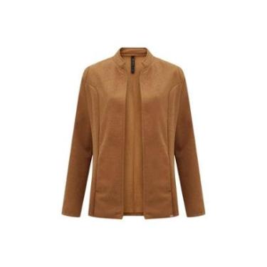 Imagem de Blazer Malha Lunender Alfaiataria Caramelo Tam. P-Feminino