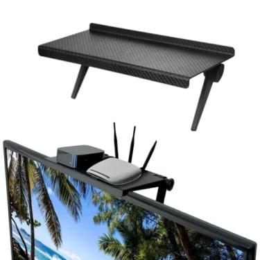 Imagem de 1 rack de armazenamento de tela para computador e TV, sem fio, set-top box, sem suporte de armazenamento perfurado, ferramenta divina