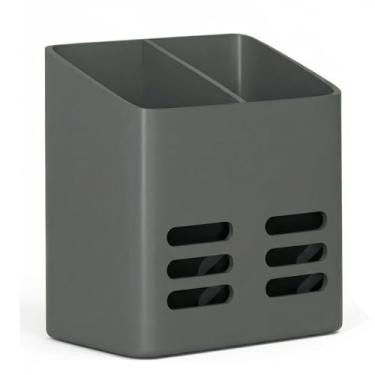 Imagem de Banheiro – Organizador de armazenamento adesivo montado na parede, prateleira de plástico ventilado à prova d'água, compartimento duplo para artigos de higiene pessoal, sabonete de xampu no banheiro