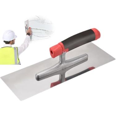 Imagem de Espátula de cimento, ferramentas de reboco de aço inoxidável - ferramentas de acabamento de concreto, para acabamento de piso de argamassa de azulejo de alvenaria de cimento