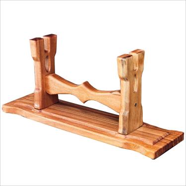 Imagem de Porta Espadas Oficial Pm Bm Eb Forças Armadas Parede Ou Mesa De Mesa Madeira Nobre