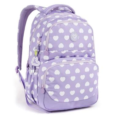 Imagem de Mochila De Costas Feminina 18 Color Up Coração Seanite Lilás