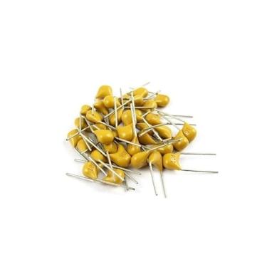 Imagem de Kit de capacitores 180 peças = 18 valores*10 peças pacote de capacitância monolítica 101/103/103/104/105/223/224/471/. P PF UF NF Conjunto sortido 5,08 mm