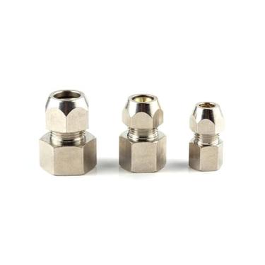 Imagem de 1 peça tubo de óleo de bloqueio de anel tubo de compressão virola tubo conector de compressão 4-12 mm rosca fêmea 1/20.3 cm 1/10.2 cm 3/20.3 cm 1/5.1 cm BS (tubo OD 8 mm, 1/10.2 cm)