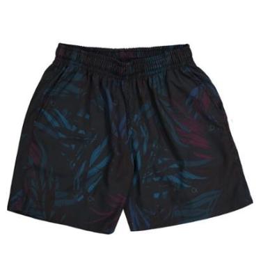 Imagem de Bermuda Infantil Menino Ogochi em Tactel Folha Azul/Marsala-Masculino