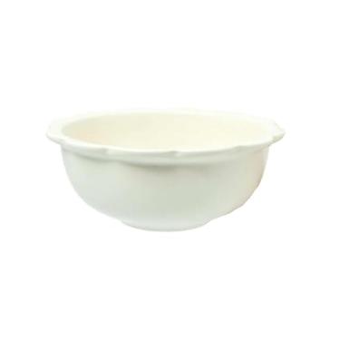 Imagem de Tigela de sopa grande com esmalte de forno de cerâmica requintada para uso doméstico - tigela de sopa de lua com flor de 18 cm.