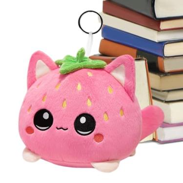 Imagem de Gato de Pelúcia,Bonecos De Pelúcia,Brinquedo Morango Gato - Para Crianças, Adultos, Amantes De Animais, Aniversário, Páscoa, Decoração