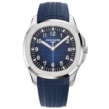 Imagem de Relógios masculinos Specht & Söhne Japão Miyota 8215 Movimento Sport Movt Clássico Automático Mecânico Relógio de Pulso Masculino Pulseira de Borracha Impermeável 40 mm, Azul, Casual e moderno