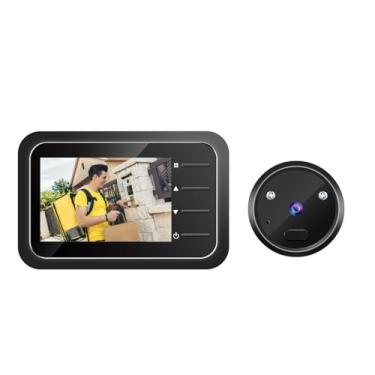 Imagem de Visualizador de porta digital, visor de porta inteligente de 2,4 polegadas, tela LCD TFT de 0,3 MP, gravação de fotos de câmera grande angular de 95°, câmera olho mágico para orifício de porta de 1,5