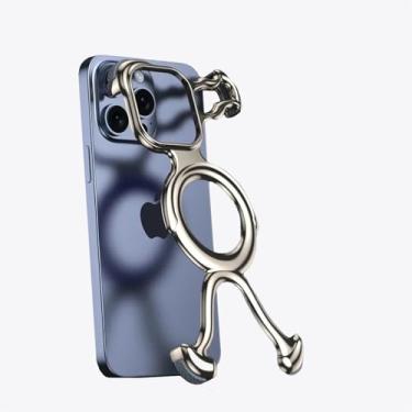 Imagem de HUHUCASE Capa para celular Iphne 16/15/14/13ProMax Xiake Liquid Capa protetora magnética antiqueda sem bordas (cinza, iPhone 15 ProMax)