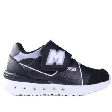 Imagem de Tênis Infantil Menino Mini-pé 2507. Preto/Branco-Masculino