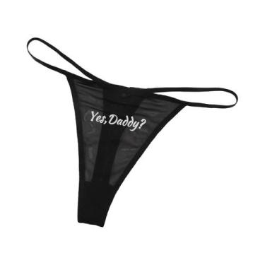 Imagem de Calcinha G-string Sexy Com Estampa De Letras Para Mulheres Varsbaby Li