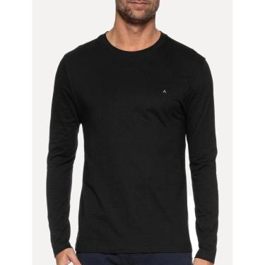 Imagem de Camiseta Aramis Masculina Manga Longa Basica Logo Preta-Masculino