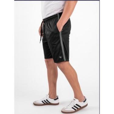 Imagem de Bermuda Masculina Helanca com Listra Short Esporte Treino Academia-Masculino