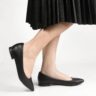 Imagem de Sapatilha Básica Lisa Núbia Preto Preto 36-Feminino