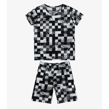 Imagem de Pijama Infantil Camiseta e Bermuda Select Bege, 4, Bege