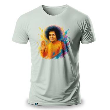 Imagem de Camiseta Masculina com Estampa Sathya Sai Baba 100 Algodão Fio 30.1 Lí