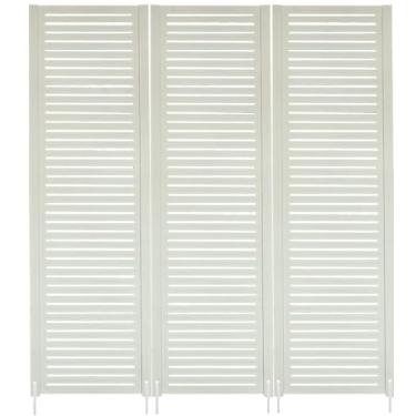 Imagem de 2 Biombo Pintado Divisoria Preto Branco Separador de Ambiente MDF Com Pés (Branco, Horizontal)