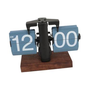 Imagem de Relógio De Mesa Mecânico Operado Por Bateria Com Tubo Digital Retro Qu