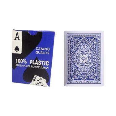 Imagem de Cartas De Baralho PVC Impermeáveis 54PCS Conjunto De Poker Texas Com C