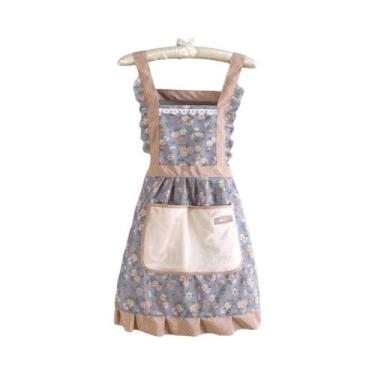 Imagem de Avental De Cozinha Feminino Em Lona Respirável Antimanchas Para Limpez