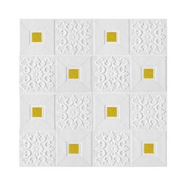 Imagem de Papel De Parede 3D Grande 70x70cm Com Efeito Tijolo, 10 Peças, Adesivo