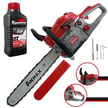 Imagem de Motosserra Anmax Cs5800a à Gasolina 2t 58cc 3,1hp Sabre 20'' Ponta Rolante Profissional + Óleo Toyama Fg50 500ml
