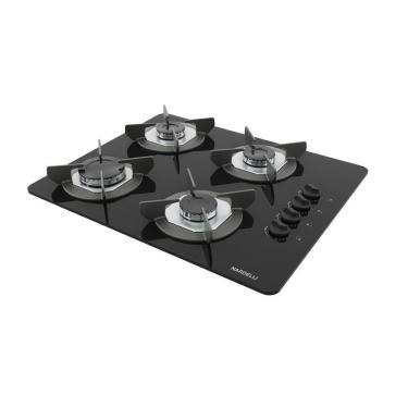 Imagem de Cooktop Nardelli Safe Ferro Fundido 4 Bocas A Gás Preto Bivolt