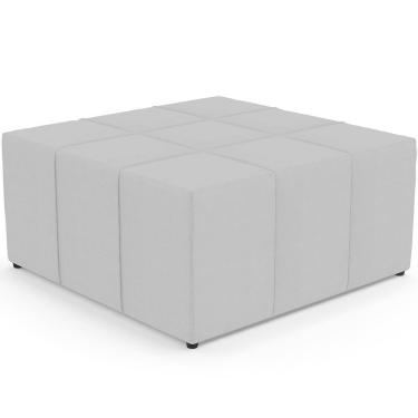 Imagem de Puff Quadrado Milano 90x90cm W01 Linho Cinza