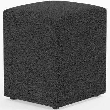 Imagem de Puff Quadrado Decorativo Sala De Estar L02 Bouclê Preto