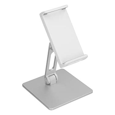 Imagem de Suporte de telefone celular ajustável universal dobrável suporte de telefone liga de alumínio design ergonômico para celular laptop tablet mesa escritório uso doméstico