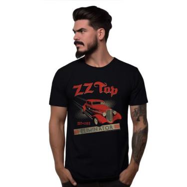 Imagem de Camiseta Preta Banda  Zz Top Eliminator Est.1969 Bomber Blues Rock Bil
