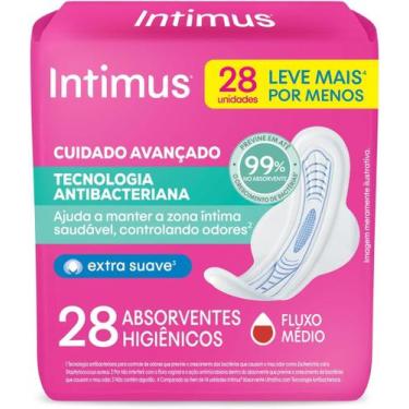 Imagem de Absorvente Intimus Tecnologia Antibacteriana Com Abas 28 unidades