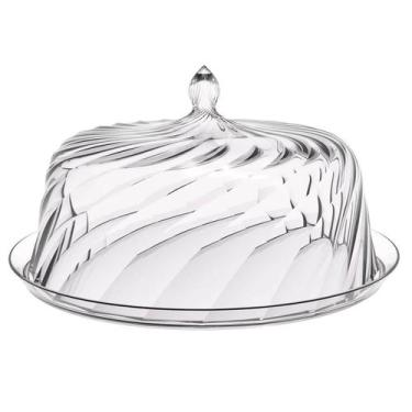 Imagem de Boleira Porta Bolo com Cúpula 30cm Transparente Glassy Crippa Doces Pe