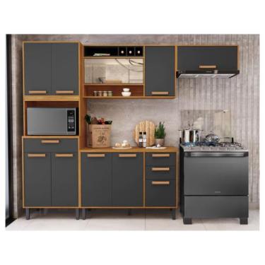 Imagem de Cozinha Completa Itatiaia Nápoles com Balcão - 10 Portas 3 Gavetas, Gr