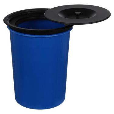 Imagem de Lixeira De Embutir Pia Bancada 8 Litros Aço Inox Preta Black - Stillus